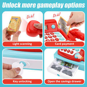 Juego de simulación para niños, casa electrónica, supermercado, juguetes, sistema de máquina, <span class=keywords><strong>caja</strong></span> <span class=keywords><strong>registradora</strong></span> de juguete - Product Image 2
