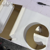 Logo personnalisé en acier inoxydable 3D miroir pour signalétique commerciale intérieure et extérieure
