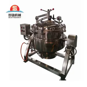 100L-1000Lガス蒸気電気加熱ポテトコーン大型調理ケトル工業用ステンレス鋼調理器具