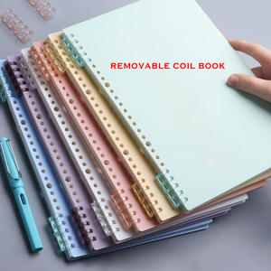 5-होल रिंग लूज़ लीफ बाइंडिंग रिंग हटाने योग्य कॉइल बुक पीपी पीवीसी वॉटरप्रूफ कवर A5 लीनियर ग्रिड ब्लैंक नोटबुक - Product Image 2