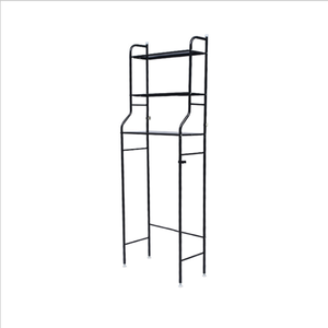 Support de rangement de salle de bain sur pied à trois niveaux en métal chromé, design flexible, pour machine à laver et accessoires capillaires (1 pièce) - Product Image 2