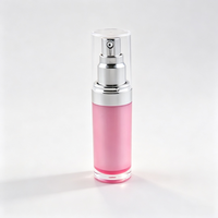 Vente en gros de flacons de lotion cylindriques en acrylique 15ml 25ml 35ml, récipients d'emballage