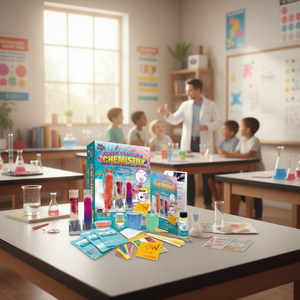 Jouets éducatifs préscolaires intéressants, kit d'expériences scientifiques, kit d'apprentissage de la chimie, réaction chimique, kit scientifique de changement de couleur - Product Image 1