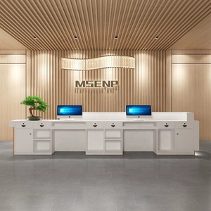 Personalizzabile in legno moderno bancone della <span class=keywords><strong>Reception</strong></span> semplice stile <span class=keywords><strong>da</strong></span> tavolo di moda per il bancone della <span class=keywords><strong>Reception</strong></span> dell'hotel - Product Image 3