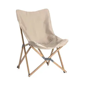 캠핑 및 하이킹을위한 낮은 MOQ 알루미늄 합금 비치 의자 야외 가구 캠핑 우드 그레인 알루미늄 접이식 문 의자