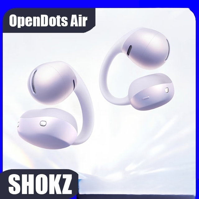 SHOKZ OpenDots Air Bluetooth Headphones Clip-on Open-Ear Running Sports AI Call Noise Cancellation Lightweight  E210