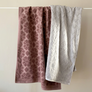 Floral Pattern Cotton Bath <b>Towel</b> <b>Set</b> Soft Absorbent Jacquard Weave Rectangle Home Use Adult Size - Product Image 1