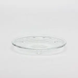 Bán Buôn Tùy Chỉnh Trong Suốt Cross Grain Glass Soap Món Ăn Cho Trang Chủ Phòng Tắm Trang Trí