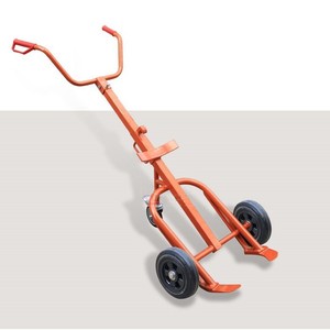 รถบรรทุกขนส่งถังน้ำมัน  รถเข็นถังพลาสติก 200 ลิตร แบบเข็น  ขนาดเส้นผ่านศูนย์กลางสูงสุด 585 มม.  ขนาด 1550x680x500 มม. - Product Image 1