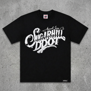 T-shirt Streetwear Homme Ample à Manches Courtes Sugarhill Ddot X 100% Coton Imprimé Lettres - Product Image 2