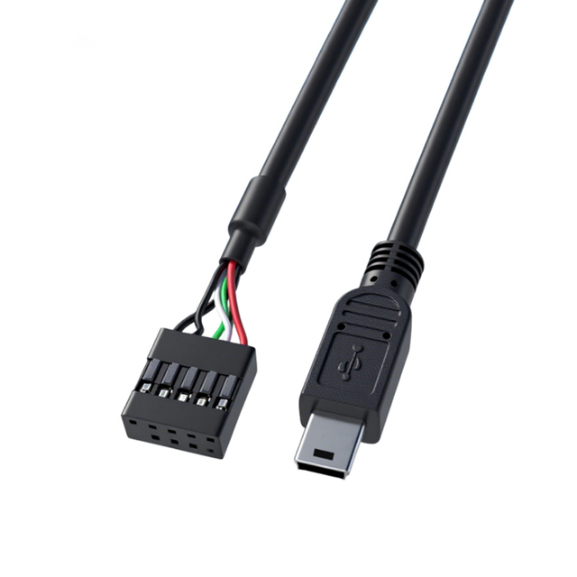 D3796 0.5m 50cm length mini usb Male to USB 2.0 Motherboard 9Pin 9 Pin Header Female Cable