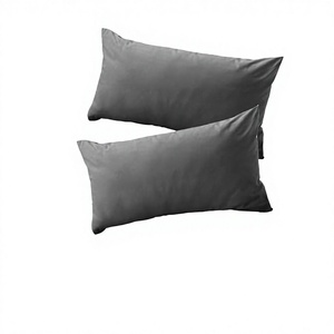 Fundas de Almohada Lumbar de Terciopelo Transpirable, Modernas y Minimalistas, para Sofá, con Estampado Personalizable, Cierre de Cremallera, Diseño Sólido - Product Image 2
