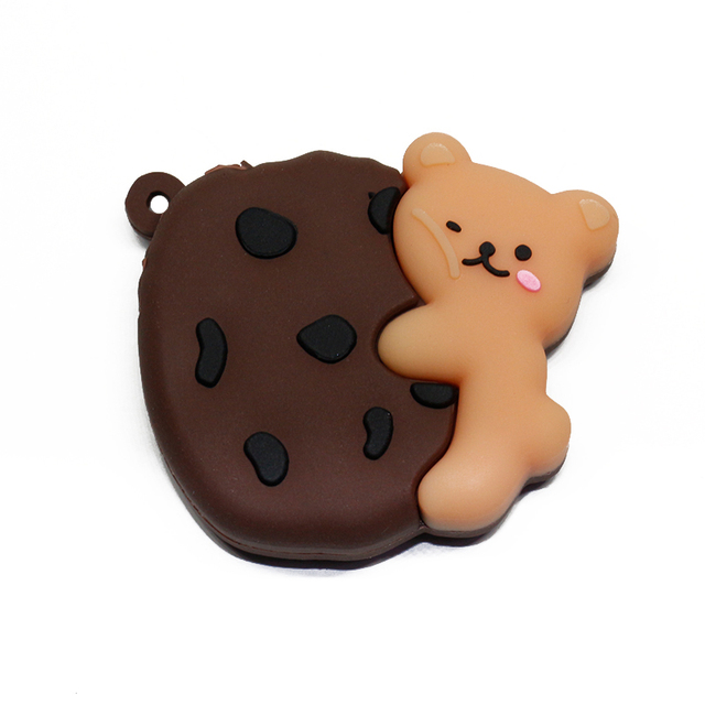 Cartoon Biscuit Bear PVC USB Flash Drive 2.0 Memory Stick Custom Shape USB Disk
