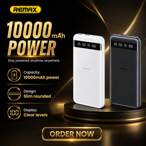 REMAX 10000mAh พาวเวอร์แบงค์ ชาร์จเร็ว พกพาสะดวก พร้อมหน้าจอ LED แสดงผล ช่องเสียบ Type-C และ USB - Product Image 5