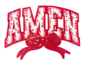 Parches de Lentejuelas con Diseño de Jesús, Letras de Oración y Amen, Parches Religiosos Personalizados de Chenilla para Planchar en la Ropa, Venta al por Mayor - Product Image 2