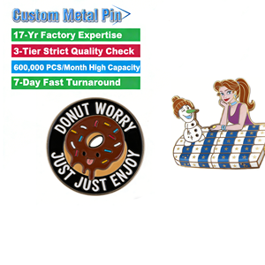 Distintivo Personalizzato con Logo in Rilievo in Lega di Zinco con Doppio Smalto per Regali Aziendali di Anniversario - Product Image 2