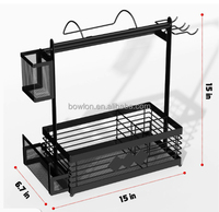 Support de barbecue pour barbecue d'extérieur, support de barbecue avec porte-serviettes en papier de camping et porte-assiettes, organisateur d'ustensiles de pique-nique et de condiments