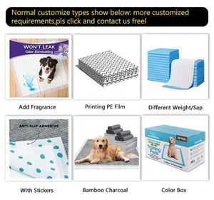 OEM ODM 2024 Disposable Puppy Training Mats Dog <b>Pee</b> <b>Pad</b> All Size Cat <b>Pee</b> <b>Pads</b> Manufacturer Wholesale - Product Image 2