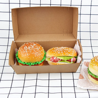 Maßgefertigte Hamburger-Box Papier-Lebensmittelverpackungsbox