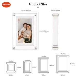 AMABOO الجملة واضح كريستال الفيديو اللانهائي الأشياء إطار الصورة البطارية بالطاقة Lcd 7 بوصة الرقمية الفن إطار صورة من الأكريليك - Product Image 5