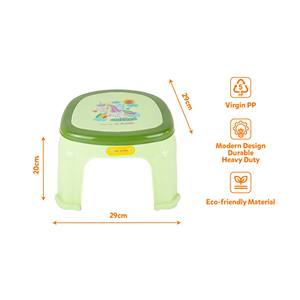 L 29 X W 29 X H 20 cm Lightweight <b>Low</b> PP Square Seat Minimalist Kids Plastic <b>Stool</b> 3306 Purple Unicorn Durable Eco-Friendly - Product Image 3