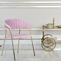 Chaise de salle à manger commerciale moderne dorée en gros de l'usine de Foshan, avec structure en fer et assise en bois, idéale pour restaurant, école et salon
