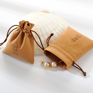 Pochettes pour cordon coulissant, en velours, 100 pièces, emballage personnalisé, pour bijoux, vente en gros - Product Image 1