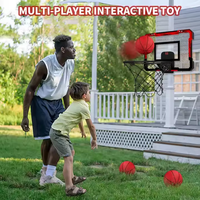 Ring Basket Mini Keren untuk Anak, Mainan Ring Basket Tempel Dinding untuk Latihan di Dalam Ruangan, Set Mainan Ring Basket untuk Dewasa dan Anak