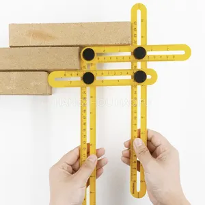 Plastic Universal Folding Woodworking Measurement Tool Multi Angle Ruler