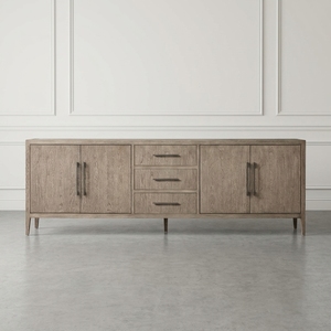 Credenza Moderna per Tutta la Casa con 4 Ante, Mobile Buffet in Legno Massello per Sala <span class=keywords><strong>da</strong></span> Pranzo - Product Image 2