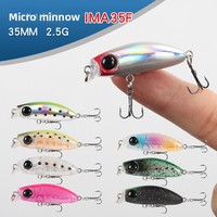 Micro leurre minnow à coulée lente en ABS 25g/35mm pour la pêche à la mandarine, à la truite et à la poisson-chat AM79