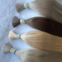 Extensions de cheveux humains naturels vierges bruts de luxe, style bohème, en vrac, 100 % cheveux humains Remy, couleur claire