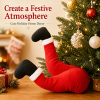 Décoration de Noël en peluche rouge et verte en forme de jambes de Père Noël, à suspendre pour arbre de Noël, porte, cheminée, maison, fête, tendance