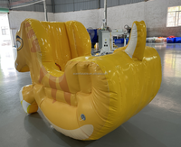 Deux personnes rodéo tour à bascule jeu enfants jouets gonflables cheval sautant dinosaure chaise gonflable poney cheval à bascule