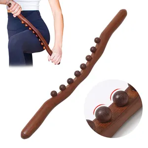 Body Spa Messager Lymphatic Paddle Muscle Relaxation Massage Tool Wooden Guasha Scraping Stick Roller Massager