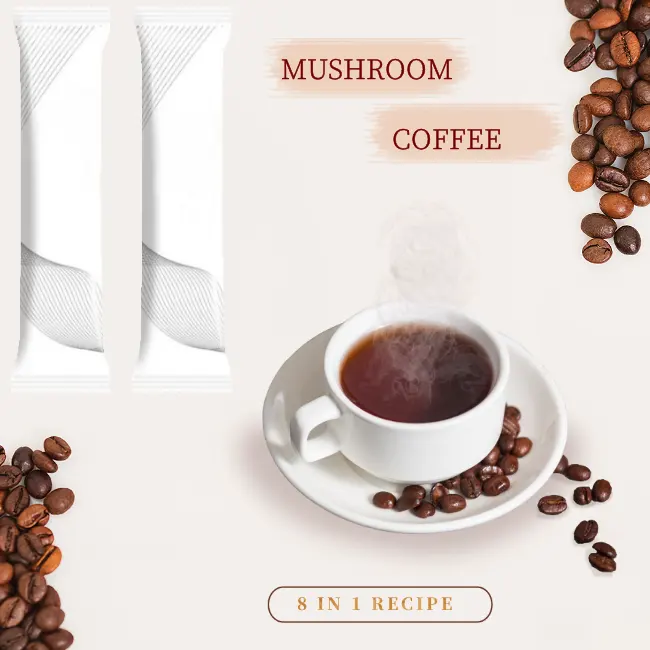 Индивидуальные мгновенные объемные Private label грибной кофейный порошок