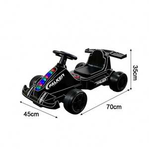 Coche de Juguete Musical Inteligente con Luces para Bebés, con Pedales Mejorados, Motor 380, Carrocería Negra Reforzada para la Seguridad de los Niños Pequeños - Product Image 5