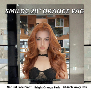 Nouvelle perruque pour femme de 28 pouces, modèle Elf <span class=keywords><strong>13</strong></span>*4 Lace, brun clair, ondulations lâches, densité 150%, sans colle, base en soie, pour usage quotidien et fêtes, SM9030B-1 - Product Image 2