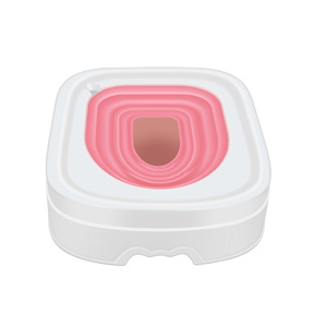 กระบะทรายแมวทรงสี่เหลี่ยมแบบเปิด ทำจากพลาสติก ABS สำหรับฝึกแมว - Product Image 5