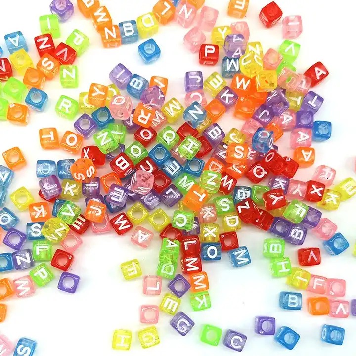 100 Pcs 6mm Mix Color Acrylic Cube Square Alphabet Letter Beads For DIY  Jewelry Making Bracelet - Buy 100 Pcs 6mm Mix Color Acrylic Cube Square  Alphabet Letter Beads For DIY Jewelry