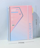 Carnet à spirale souple GF Gradient A4 grand format, rechargeable 4 trous, journal et agenda pour étudiants, fournitures scolaires et de bureau