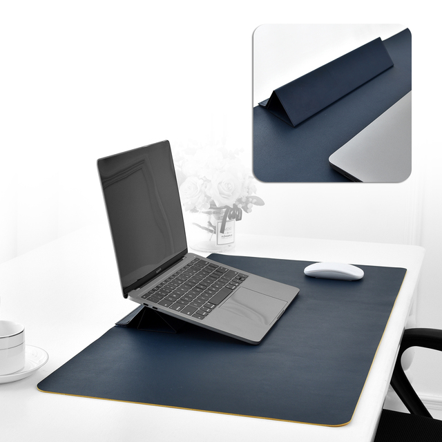 Lylong New Release  Waterproof Leather Desk Writing Pad Large Mouse Mat with  Laptop Stand for Office