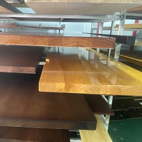 Planche de bois massif en frêne nord-américain, design bois brut, grande table de lecture, comptoir de bar domestique, porte en bois de frêne blanc