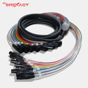 Câble multipaire 3M 8 canaux pour microphone XLR mâle-femelle avec gaine en PVC et blindage en feuille, conducteur en cuivre nu, conforme RoHS - Product Image 1