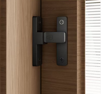 Loquet de porte coulissante à positionnement, serrure de porte de sécurité à 180 degrés pour portes en bois