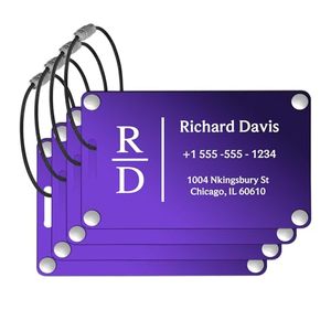 Étiquettes de bagages en alliage d'aluminium personnalisées en gros avec motifs lettres – Étiquettes nominatives pour bagages - Product Image 1