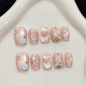 Colección de <span class=keywords><strong>Uñas</strong></span> de Gel de Cobertura Completa Larga Diseño 2801-2900, <span class=keywords><strong>Uñas</strong></span> Postizas Hechas a Mano, 10 Piezas, <span class=keywords><strong>Uñas</strong></span> Acrílicas Gruesas de Lujo para Chicas - Product Image 5