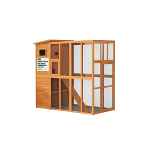 Casetta per Piccoli Animali D0100XUT1MU in Legno, Stile Moderno per Esterni, Compatta, Arredamento per Animali - Product Image 1