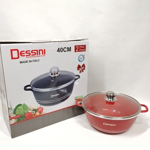Dessini 40cm không dính Die đúc nấu ăn nồi cổ điển cao cấp Cookware Set kết hợp nắp thép không gỉ thân thiện với môi kim loại - Product Image 3