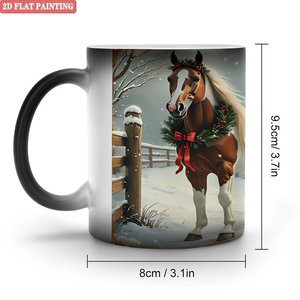 Heat Activated Color Changing <b>Ceramic</b> <b>Mug</b> 11oz Frosted Black DIY Sublimation Cup - Product Image 1